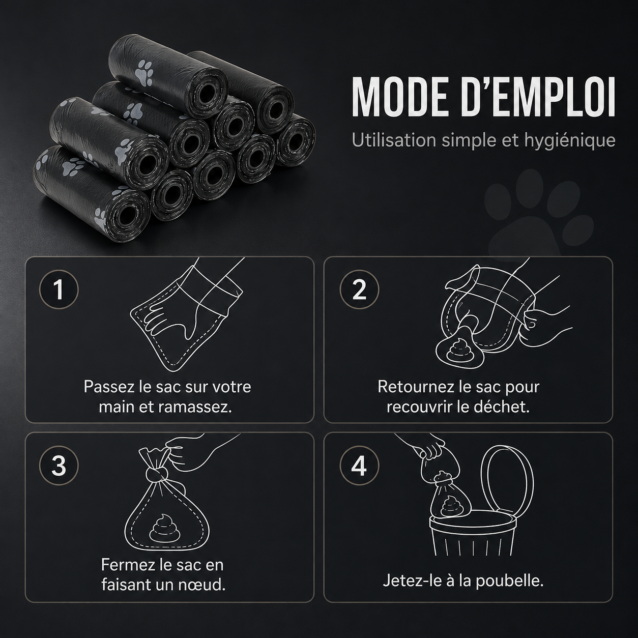 Sacs à déjections résistants